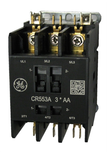 GE CR553AB3AAA 3 pole 25 AMP 120 volt Definite Purpose contactor