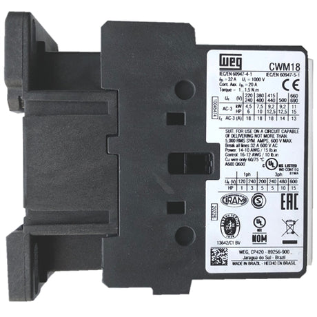 WEG CWM18-10-30V24 contactor