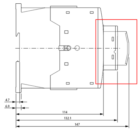 DILM150-XHI02 top mounted auxiliary contact