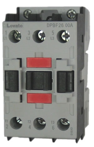 Lovato DPBF2600A02460 3 pole 26 AMP Definite Purpose Contactor