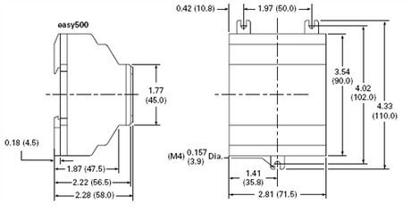 EASY512-AC-RC 8 input / 4 output relay