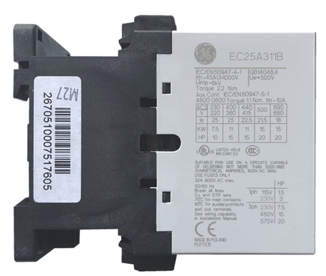 GE EC25A311B480 25 AMP contactor