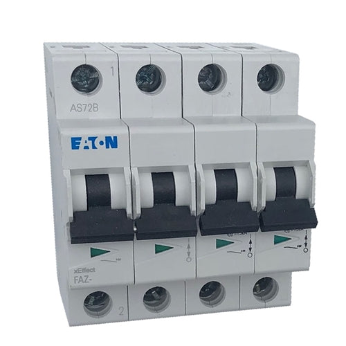 Moeller FAZ four pole 7 AMP circuit breaker