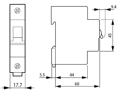 Moeller FAZ one pole 13 AMP circuit breaker