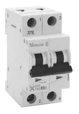 Moeller FAZ two pole 2 AMP circuit breaker