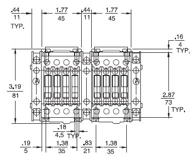 GE LAR00AJ 3 pole reversing UL/CE IEC rated contactor