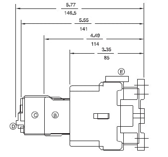 GE LAR00AS 3 pole reversing UL/CE IEC rated contactor