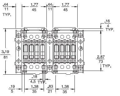 GE LAR02AU 3 pole UL/CE IEC rated reversing contactor
