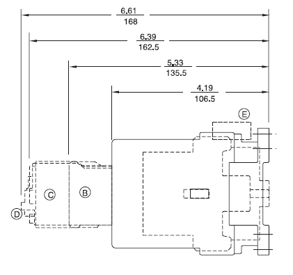 GE LAR45AJ 3 pole UL/CE IEC rated reversing contactor