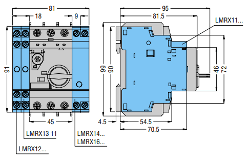 Lovato LMR320250 manual motor starter