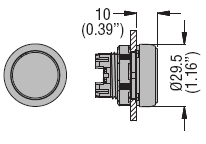 Lovato LPCQ108 White Pushbutton