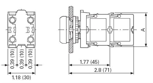 Eaton M22-D-R-K01 Red Pushbutton