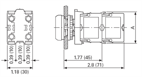 Eaton M22-D-R-K01 Red Pushbutton