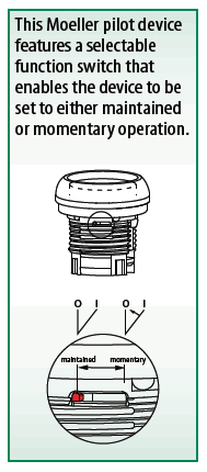 Eaton M22-DR-S Black Maintained Pushbutton