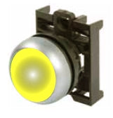 Eaton M22-DRL-Y Yellow Maintained Illuminated Pushbutton