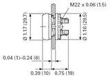 Eaton M22-L-B-230B blue pilot light