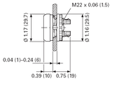 Eaton M22-L-R-R red pilot light