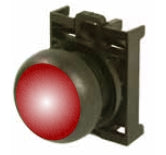 Eaton M22S-DL-R Red Illuminated pushbutton