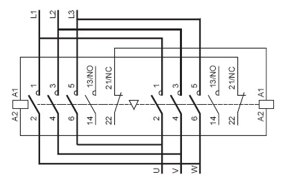 Eaton XTCR050D11A reversing 50 AMP contactor