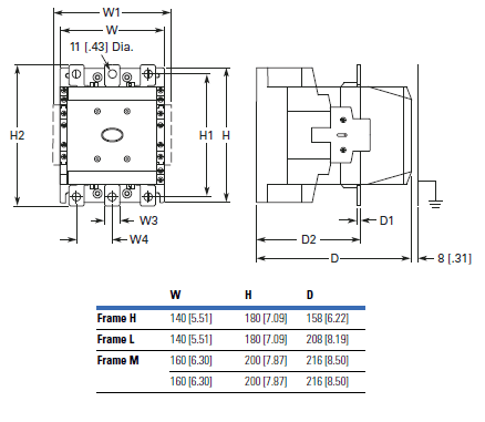 Eaton XTCS400M 400 AMP 3 pole contactor