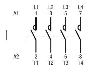 Eaton XTMF9A00T 9 AMP 4 pole Miniature Contactor