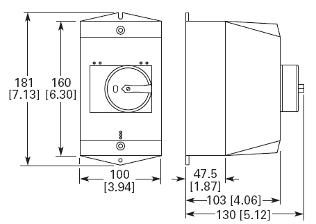 Eaton XTPAXENAS55B Enclosure for XTPR Manual Motor Starters
