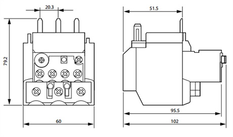 Moeller ZB65-57 Thermal Magnetic Overload Relay
